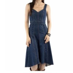 Tractr NWT Brand Denim Midi  Dress - Mermaid Hem - Size XS